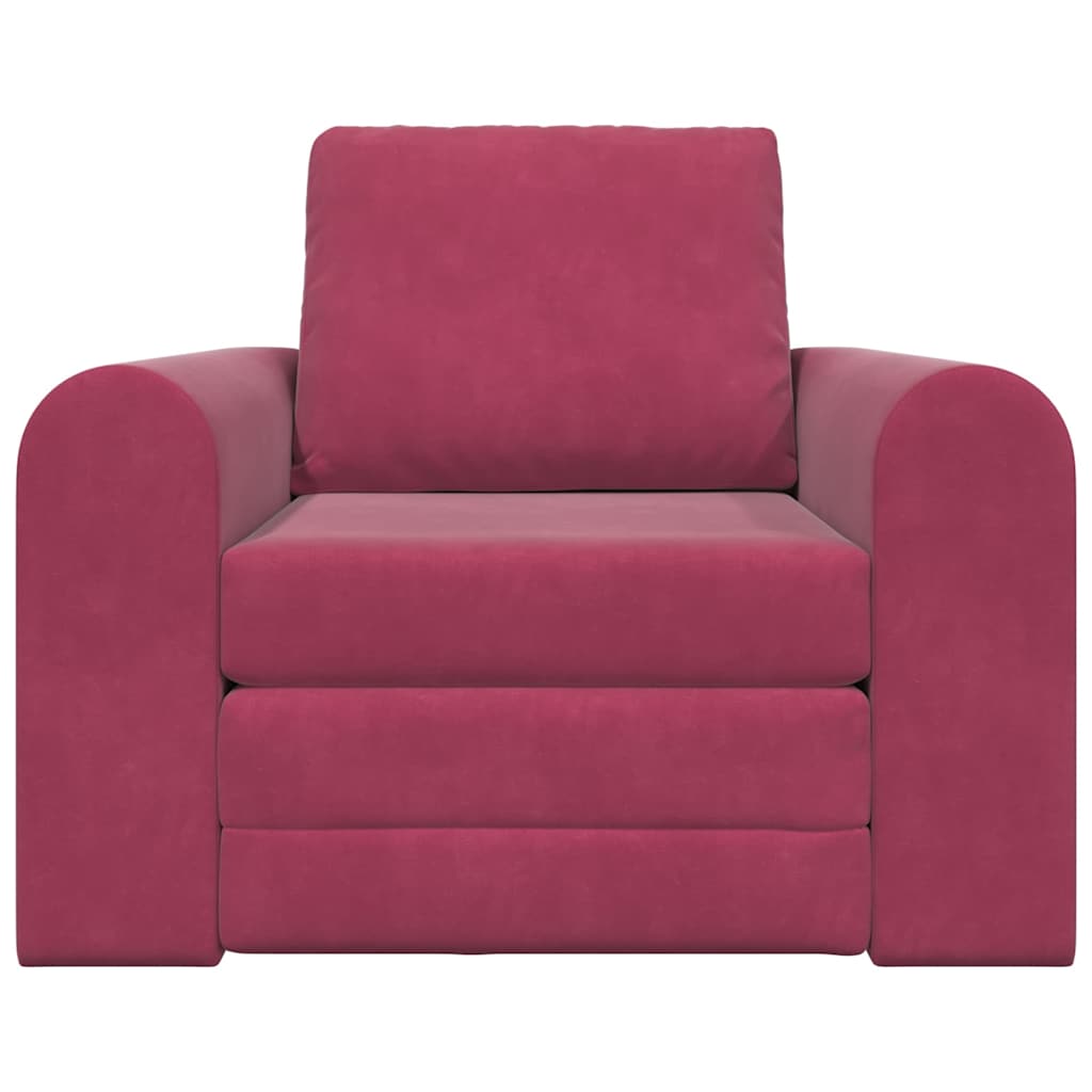 Sofa Bed Wine red 98 x 71 x 83 cm Velvet